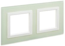 Рамка универсальная DKC Avanti 2-м. стекло светло-зеленый картинка